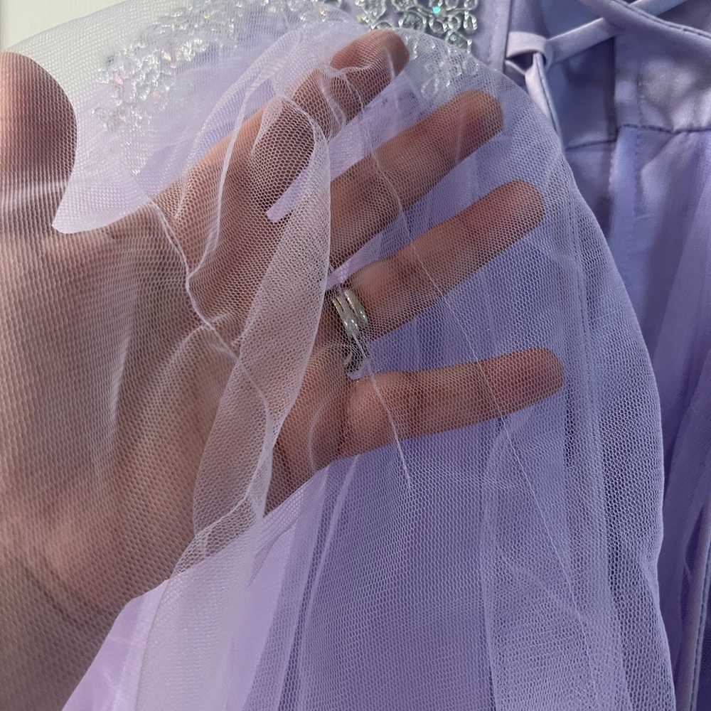 Purple & silver  Formal Dress - Picture 8 of 8